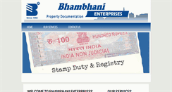 Desktop Screenshot of bhambhanienterprises.com