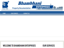 Tablet Screenshot of bhambhanienterprises.com